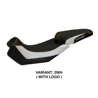HOUSSE DE SELLE COMPATIBLE APRILIA CAPONORD 1200 (13-17) MODÈLE NUORO 2 - Type : CONFORT, Logo : AVEC LOGO, Couleur : GRIS GRIS