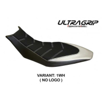 HOUSSE DE SELLE COMPATIBLE APRILIA DORSODURO 750 - 900 - 1200 (10-20) MODÈLE TRI - Logo : AVEC LOGO, Couleur : BLANC, Type : CONFORT