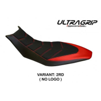 HOUSSE DE SELLE COMPATIBLE APRILIA DORSODURO 750 - 900 - 1200 (10-20) MODÈLE TRI - Logo : AVEC LOGO, Couleur : NOIR, Type : ULTRAGRIP
