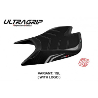 HOUSSE DE SELLE COMPATIBLE APRILIA TUONO V4 FACTORY (21-22) MODÈLE NASHUA SPECIA - Logo : AVEC LOGO, Couleur : BLEU, Type : CONFORT