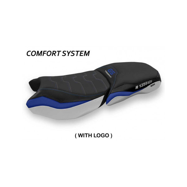 HOUSSE DE SELLE COMPATIBLE BMW R 1250 GS ADVENTURE (19-22) MODÈLE MAPELLO - Couleur : JAUNE, Type : CONFORT, Logo : AVEC LOGO
