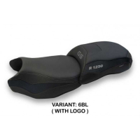 HOUSSE DE SELLE COMPATIBLE BMW R 1250 GS (19-22) MODÈLE DOBBIACO - Logo : AVEC LOGO, Couleur : GRIS GRIS, Type : STANDARD