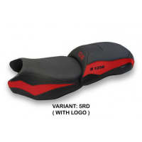 HOUSSE DE SELLE COMPATIBLE BMW R 1250 GS (19-22) MODÈLE DOBBIACO - Logo : AVEC LOGO, Couleur : GRIS GRIS, Type : STANDARD