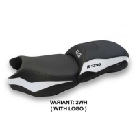 HOUSSE DE SELLE COMPATIBLE BMW R 1250 GS (19-22) MODÈLE DOBBIACO - Logo : AVEC LOGO, Couleur : GRIS GRIS, Type : STANDARD