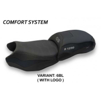 HOUSSE DE SELLE COMPATIBLE BMW R 1250 GS (19-22) MODÈLE JACHAL - Logo : AVEC LOGO, Couleur : BLANC, Type : CONFORT
