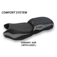 HOUSSE DE SELLE COMPATIBLE BMW R 1250 GS (19-22) MODÈLE JACHAL - Logo : AVEC LOGO, Couleur : BLANC, Type : CONFORT