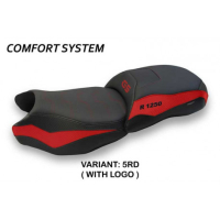HOUSSE DE SELLE COMPATIBLE BMW R 1250 GS (19-22) MODÈLE JACHAL - Couleur : BLANC, Type : CONFORT, Logo : AVEC LOGO