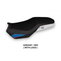 HOUSSE DE SELLE COMPATIBLE BMW F 750/850 GS (18-22) MODÈLE MARSH 2 - Logo : AVEC LOGO, Couleur : BLANC, Type : STANDARD