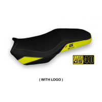 HOUSSE DE SELLE COMPATIBLE BMW F 750/850 GS (18-22) MODÈLE OFFIDA - Logo : AVEC LOGO, Couleur : JAUNE, Type : STANDARD 