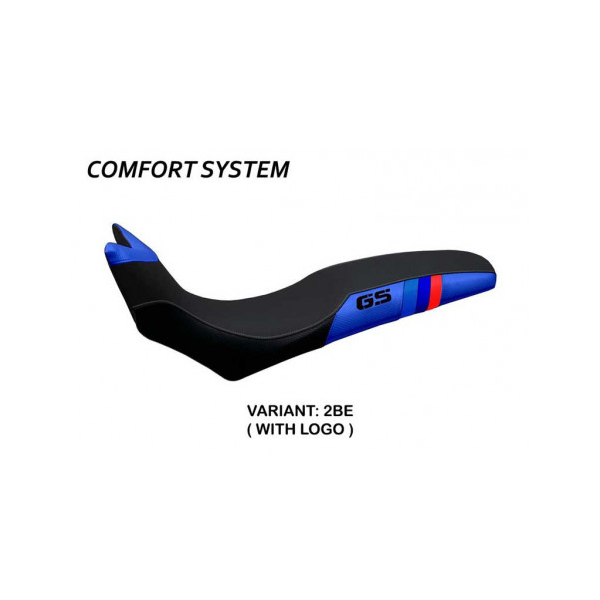 HOUSSE DE SELLE COMPATIBLE BMW F 700/800 GS (08-18) MODÈLE BARONE ANNIVERSARY - Couleur : NOIR, Type : CONFORT, Logo : AVEC LOGO