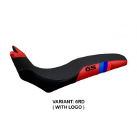 HOUSSE DE SELLE COMPATIBLE BMW F 700/800 GS (08-18) MODÈLE BARONE ANNIVERSARY - Couleur : NOIR, Type : CONFORT, Logo : AVEC LOGO