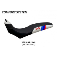 HOUSSE DE SELLE COMPATIBLE BMW F 700/800 GS (08-18) MODÈLE BARONE ANNIVERSARY - Logo : AVEC LOGO, Couleur : GRIS GRIS, Type : CONFORT