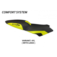 HOUSSE DE SELLE COMPATIBLE BMW K 1200 S (04-08) MODÈLE LARIANO 2 - Logo : AVEC LOGO, Couleur : BLANC, Type : CONFORT