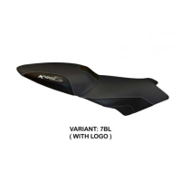 HOUSSE DE SELLE COMPATIBLE BMW K 1200 S (04-08) MODÈLE LARIANO 2 - Logo : AVEC LOGO, Couleur : BLANC, Type : CONFORT