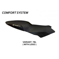 HOUSSE DE SELLE COMPATIBLE BMW K 1200 S (04-08) MODÈLE LARIANO 2 - Couleur : NOIR, Type : CONFORT, Logo : AVEC LOGO