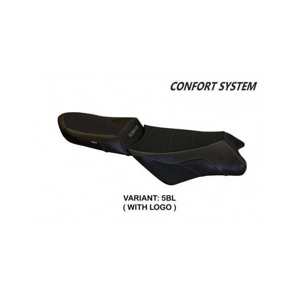 HOUSSE DE SELLE COMPATIBLE BMW K 1300 GT (09-11) MODÈLE ANAPA 1 - Logo : AVEC LOGO, Couleur : BLANC, Type : CONFORT