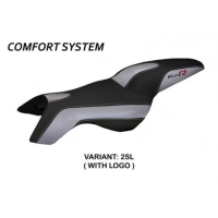 HOUSSE DE SELLE COMPATIBLE BMW K 1300 R (09-16) MODÈLE BOSTON - Logo : AVEC LOGO, Couleur : BLANC, Type : CONFORT