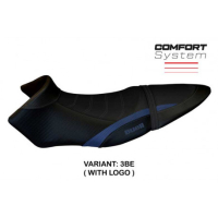 HOUSSE DE SELLE COMPATIBLE BUELL XB 12 S - XB 12 SX (19-21) MODÈLE AVIGNONE - Logo : AVEC LOGO, Couleur : BLEU, Type : CONFORT 