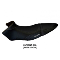 HOUSSE DE SELLE COMPATIBLE BUELL XB 12 S - XB 12 SX (19-21) MODÈLE AVIGNONE - Logo : AVEC LOGO, Couleur : BLEU, Type : CONFORT