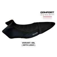 HOUSSE DE SELLE COMPATIBLE BUELL XB 12 S - XB 12 SX (19-21) MODÈLE AVIGNONE - Type : CONFORT, Logo : AVEC LOGO, Couleur : ARGENT