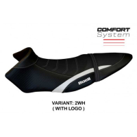 HOUSSE DE SELLE COMPATIBLE BUELL XB 12 S - XB 12 SX (19-21) MODÈLE AVIGNONE - Type : CONFORT, Logo : AVEC LOGO, Couleur : ARGENT