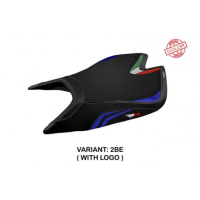 HOUSSE DE SELLE COMPATIBLE APRILIA RSV4 (21-22) MODÈLE LEON SPECIAL COLOR ULTRAG - Logo : AVEC LOGO, Couleur : TRICOLORE, Type : CONFORT