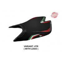 HOUSSE DE SELLE COMPATIBLE APRILIA RSV4 (21-22) MODÈLE LEON SPECIAL COLOR ULTRAG - Logo : AVEC LOGO, Couleur : TRICOLORE, Type : CONFORT