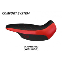 HOUSSE DE SELLE COMPATIBLE BMW R 1150 GS ADVENTURE (02-06) MODÈLE GIARRE - Logo : AVEC LOGO, Couleur : ROUGE, Type : CONFORT