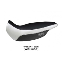 HOUSSE DE SELLE COMPATIBLE BMW R 1150 GS ADVENTURE (02-06) MODÈLE GIARRE - Couleur : BLANC, Type : CONFORT, Logo : AVEC LOGO