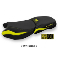 HOUSSE DE SELLE COMPATIBLE BMW R 1250 GS ADVENTURE (19-22) MODÈLE GIGNESE - Logo : AVEC LOGO, Couleur : JAUNE, Type : STANDARD