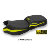 HOUSSE DE SELLE COMPATIBLE BMW R 1250 GS (19-22) MODÈLE LINXI - Logo : AVEC LOGO, Couleur : JAUNE, Type : STANDARD 