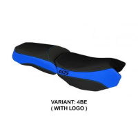 HOUSSE DE SELLE COMPATIBLE BMW R 1200 GS ADVENTURE (13-18) MODÈLE BOLOGNA CARBON - Type : STANDARD, Logo : AVEC LOGO, Couleur : GRIS GRIS