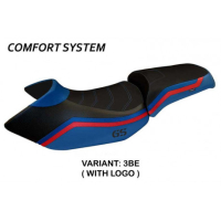 HOUSSE DE SELLE COMPATIBLE BMW R 1200 GS (05-12) MODÈLE LYON 1 - Logo : AVEC LOGO, Couleur : BLEU, Type : CONFORT 