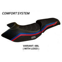 HOUSSE DE SELLE COMPATIBLE BMW R 1200 GS (05-12) MODÈLE LYON 1 - Logo : AVEC LOGO, Couleur : BLEU, Type : CONFORT