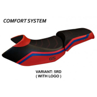HOUSSE DE SELLE COMPATIBLE BMW R 1200 GS (05-12) MODÈLE LYON 1 - Logo : AVEC LOGO, Couleur : BLEU, Type : CONFORT