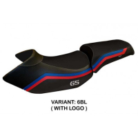 HOUSSE DE SELLE COMPATIBLE BMW R 1200 GS (05-12) MODÈLE LYON 1 - Logo : AVEC LOGO, Couleur : ARGENT, Type : CONFORT