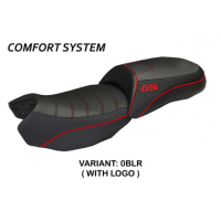 HOUSSE DE SELLE COMPATIBLE BMW R 1200 GS (13-18) MODÈLE ORTIGIA BORD 2 - Logo : AVEC LOGO, Couleur : NOIR BLEU, Type : CONFORT