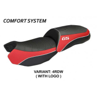 HOUSSE DE SELLE COMPATIBLE BMW R 1200 GS (13-18) MODÈLE ORTIGIA BORD 2 - Logo : AVEC LOGO, Couleur : NOIR BLEU, Type : CONFORT