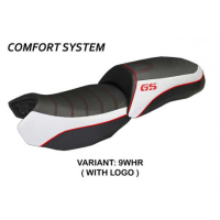 HOUSSE DE SELLE COMPATIBLE BMW R 1200 GS (13-18) MODÈLE ORTIGIA BORD 2 - Type : CONFORT, Logo : AVEC LOGO, Couleur : ROUGE BLANC
