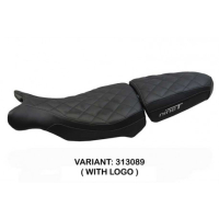 HOUSSE DE SELLE COMPATIBLE BMW R 1200 NINE T (14-22) MODÈLE ARNES - Logo : AVEC LOGO, Couleur : NOIR, Type : STANDARD 