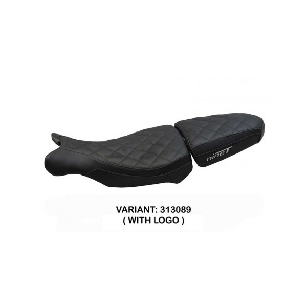 HOUSSE DE SELLE COMPATIBLE BMW R 1200 NINE T (14-22) MODÈLE ARNES - Logo : AVEC LOGO, Couleur : NOIR, Type : STANDARD