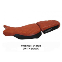 HOUSSE DE SELLE COMPATIBLE BMW R 1200 NINE T (14-22) MODÈLE ARNES - Type : STANDARD, Logo : AVEC LOGO, Couleur : MARRON FONCE