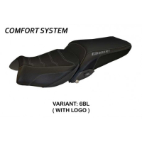 HOUSSE DE SELLE COMPATIBLE BMW R 1200 RT (14-18) MODÈLE OLBIA 1 - Couleur : NOIR, Type : CONFORT, Logo : AVEC LOGO