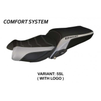 HOUSSE DE SELLE COMPATIBLE BMW R 1200 RT (14-18) MODÈLE OLBIA 1 - Logo : AVEC LOGO, Couleur : GRIS GRIS, Type : CONFORT