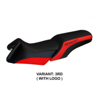 HOUSSE DE SELLE COMPATIBLE BMW R 1200 RT (06-13) MODÈLE ROBERTO - Logo : AVEC LOGO, Couleur : BLEU, Type : CONFORT