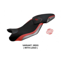 HOUSSE DE SELLE COMPATIBLE BMW S 1000 XR (15-19) MODÈLE ARDEA SPECIAL COLOR - Type : CONFORT, Logo : AVEC LOGO, Couleur : ROUGE GRIS
