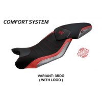 HOUSSE DE SELLE COMPATIBLE BMW S 1000 XR (15-19) MODÈLE ARDEA SPECIAL COLOR - Type : CONFORT, Logo : AVEC LOGO, Couleur : BLANC ROUGE