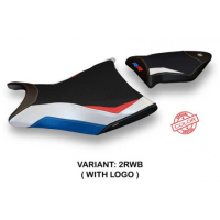 HOUSSE DE SELLE COMPATIBLE BMW S 1000 RR (09-11) MODÈLE DE SPECIAL COLOR ALABAMA - Logo : AVEC LOGO, Couleur : ROUGE BLANC BLEU, Type : STANDARD