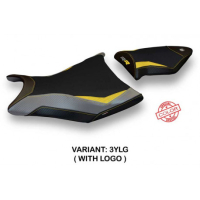 HOUSSE DE SELLE COMPATIBLE BMW S 1000 RR (09-11) MODÈLE DE SPECIAL COLOR ALABAMA - Logo : AVEC LOGO, Couleur : ROUGE BLANC BLEU, Type : STANDARD