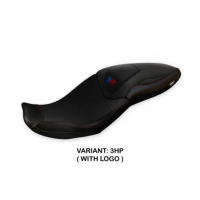 HOUSSE DE SELLE COMPATIBLE BMW S 1000 XR (20-22) MODÈLE ADRAR TOTAL BLACK - Type : STANDARD, Logo : AVEC LOGO, Couleur : GRIS GRIS